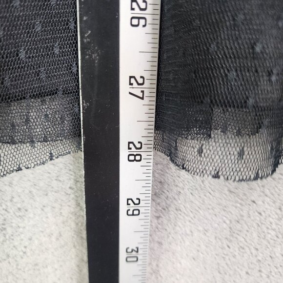 Womens Black Torrid Top Blouse Sheer Embroidered 3/4 Belle Sleeve Size 2 - Picture 11 of 12